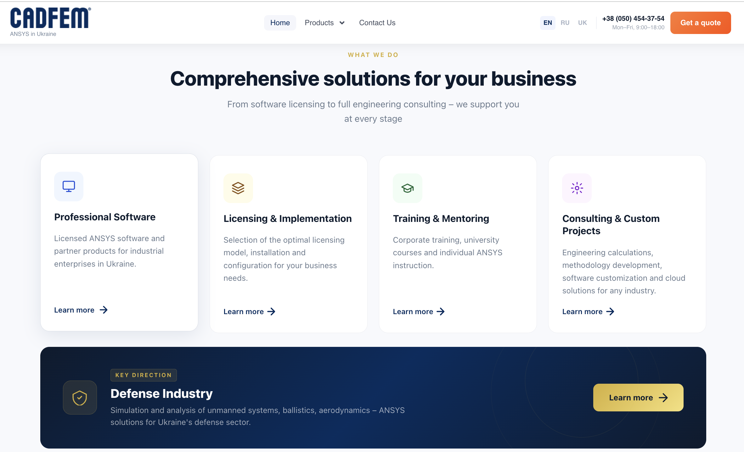 Website screenshot