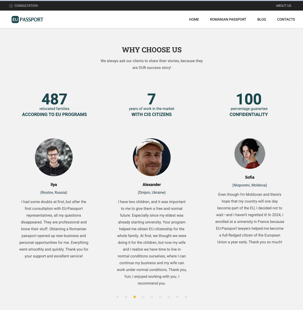 Website screenshot
