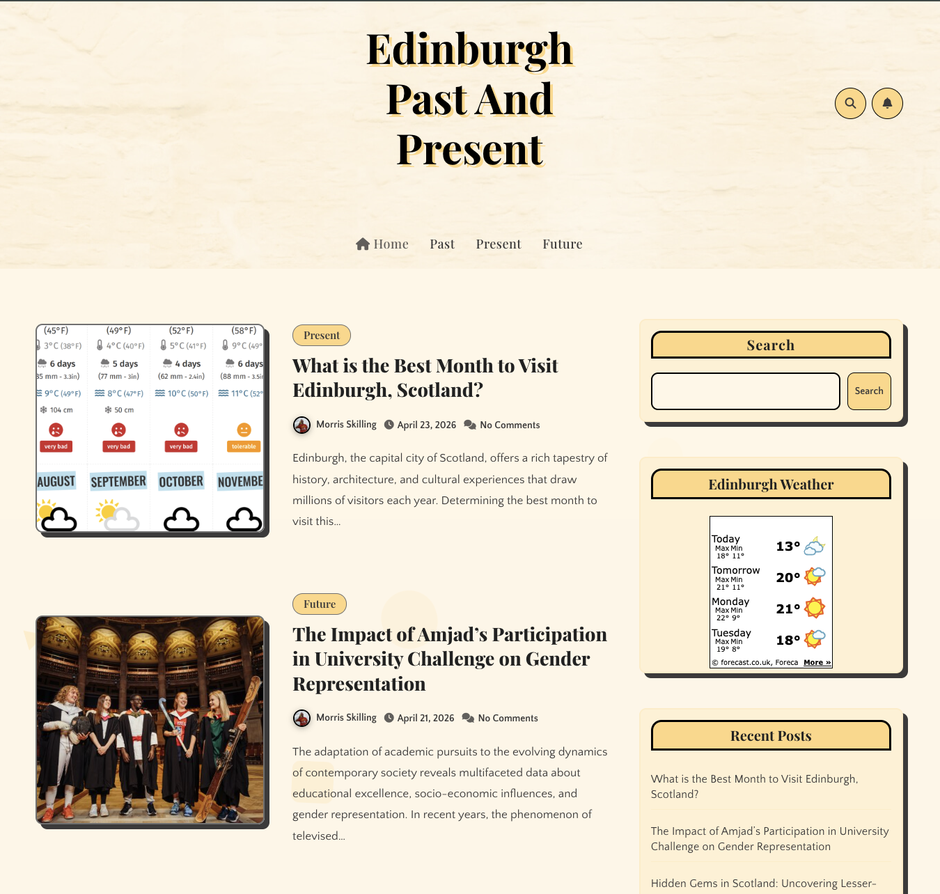 Edinburgh Past and Present website