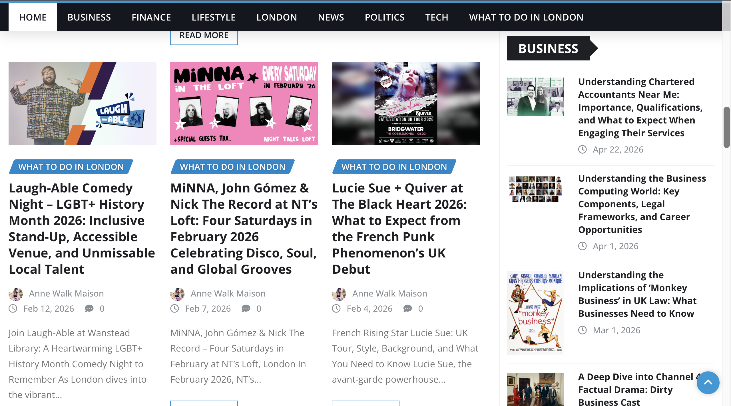 Website screenshot