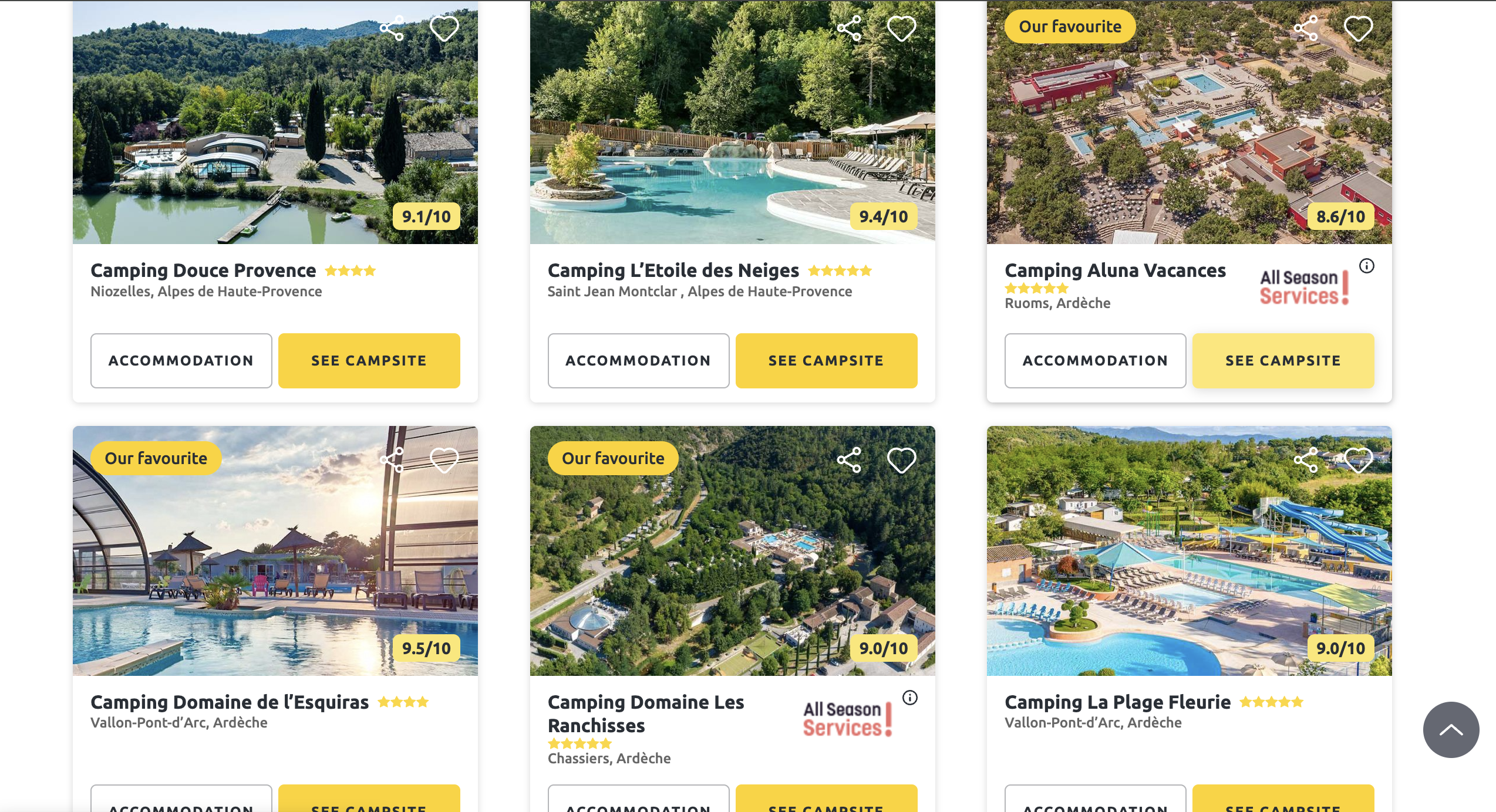 Yellow color for sites